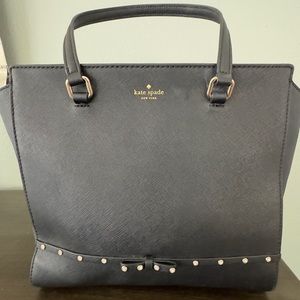 Kate Spade black Satchel. Use handles or crossbody with the long leather strap.